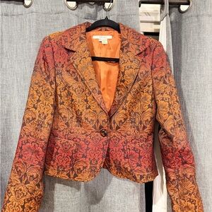 Zara Multicolor Brocade Blazer